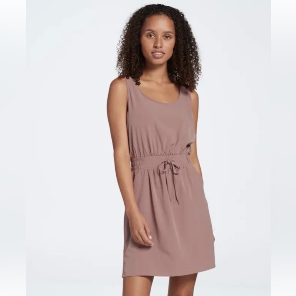 CALIA Women's Double Scoop Dress Hazy Plum Pink